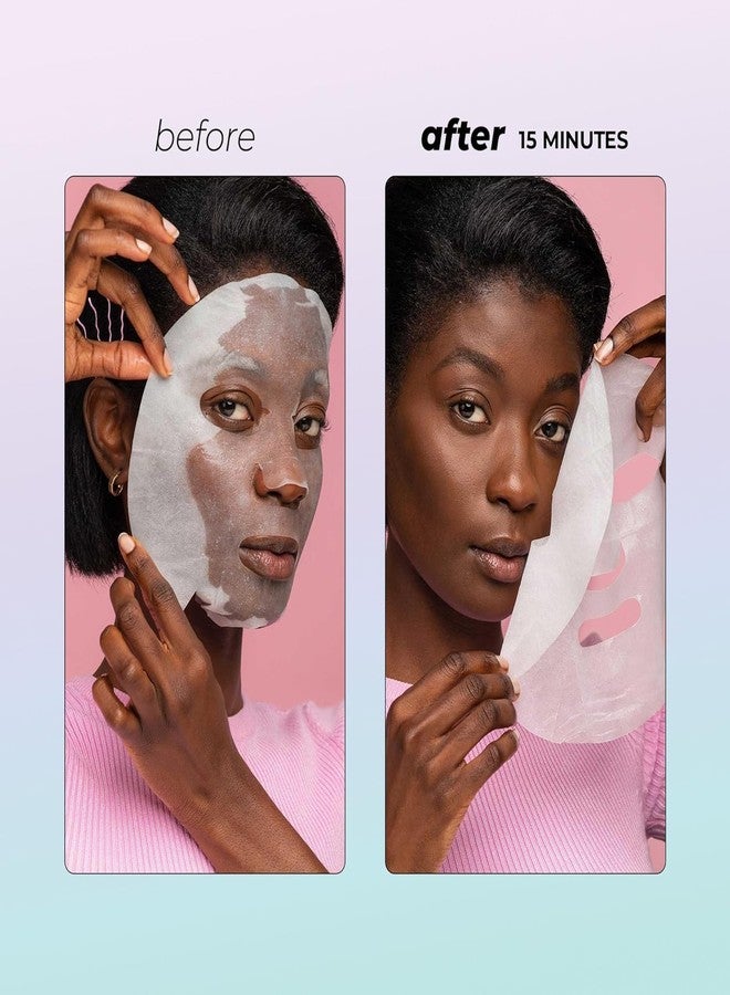 Vitamasques Korean Collagen Face Mask - Hydrating & Moisturizing Korean Sheet Mask with Lychee & Hyaluronic Acid – Vegan Facial Skincare for Firming, Plumping & Skin Care - 7 Pack - Image 2